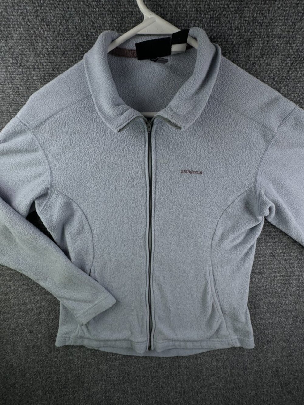 Patagonia Synchilla Jacket Women Ice Blue Fleece Full Zip Medium Lightweight